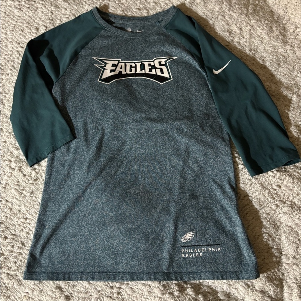 Nike Women's Philadelphia Eagles Quarter Sleeve Tee - Dark Green
